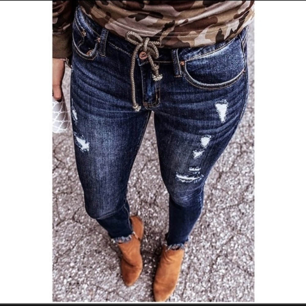 The Skinny Distressed Denim